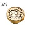 Handmade Stationery Accessory Wax Seal Stamp, Vintage Plant Pattern Head, Durable Flower Embossing Stamp Copper Head Replacement, for Envelope