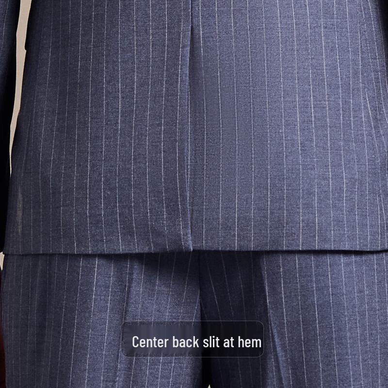 Antonio Men's Peak Lapel Striped 3-Piece Business Suit