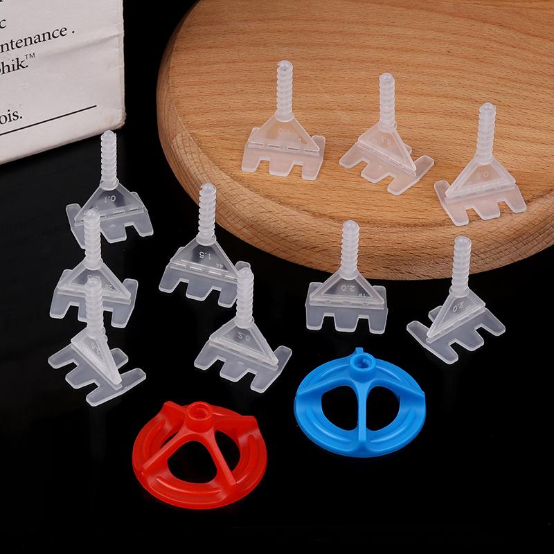 Hot 50/100Pcs Ceramic Tile Leveling System Base Plate Tile Spacers Leveling System Clips Wedge Floor Wall Gap Leveling System
