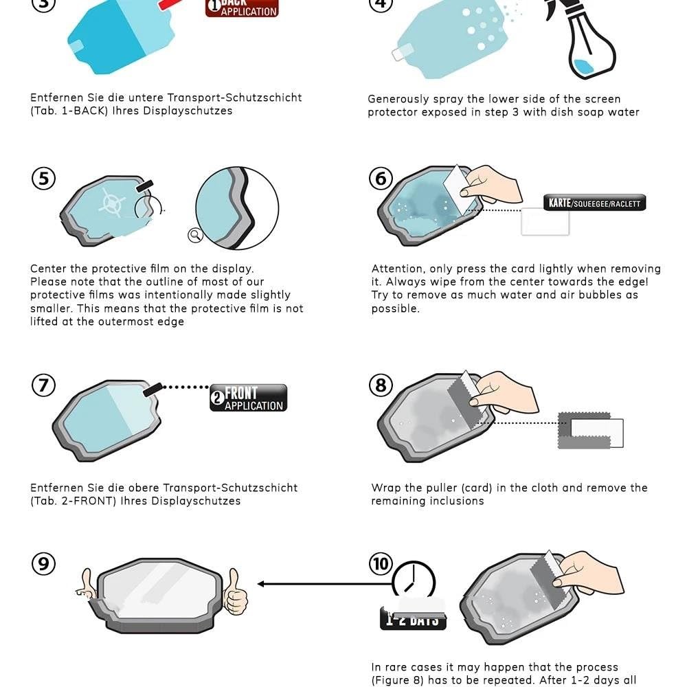 S1000XR S1000R M1000XR M1000RR M1000R S1000RR Motorcycle TFT Display Screen Protector Instrument Film (2 Set)
