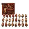 Christmas Gift for Boys Girls Village Advent Calendar, 24-Day Countdown Set with Collectible House Holiday Games Friends Ornament, 2D Acrylic Tabletop