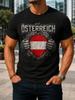 Austria Flag Distressed Osterreich Lettering Torn Stone Heart And Mountain Texture Style Unisex Unisex All Tshirt