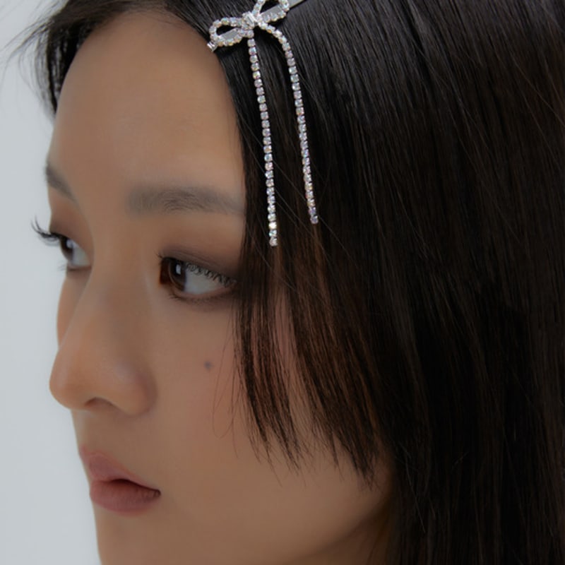 Eireve CANDY STONE LONG BOW HAIR CLIP SET (5 COLOR)