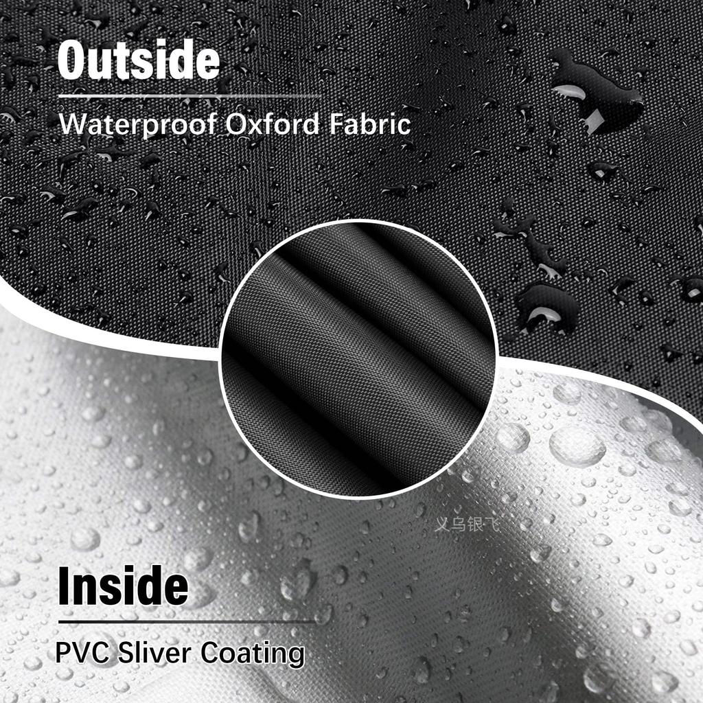 Indoor Outdoor Exercise Bike Cover Waterproof Dustproof Fitness Bicycle Cover Black 124x58x117x147cm