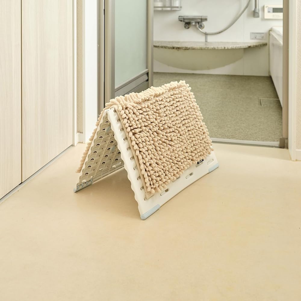 Yamazaki Sangyo SUSU Strong W EC Cleansing Microfiber Bath Mat Beige S 35×50cm