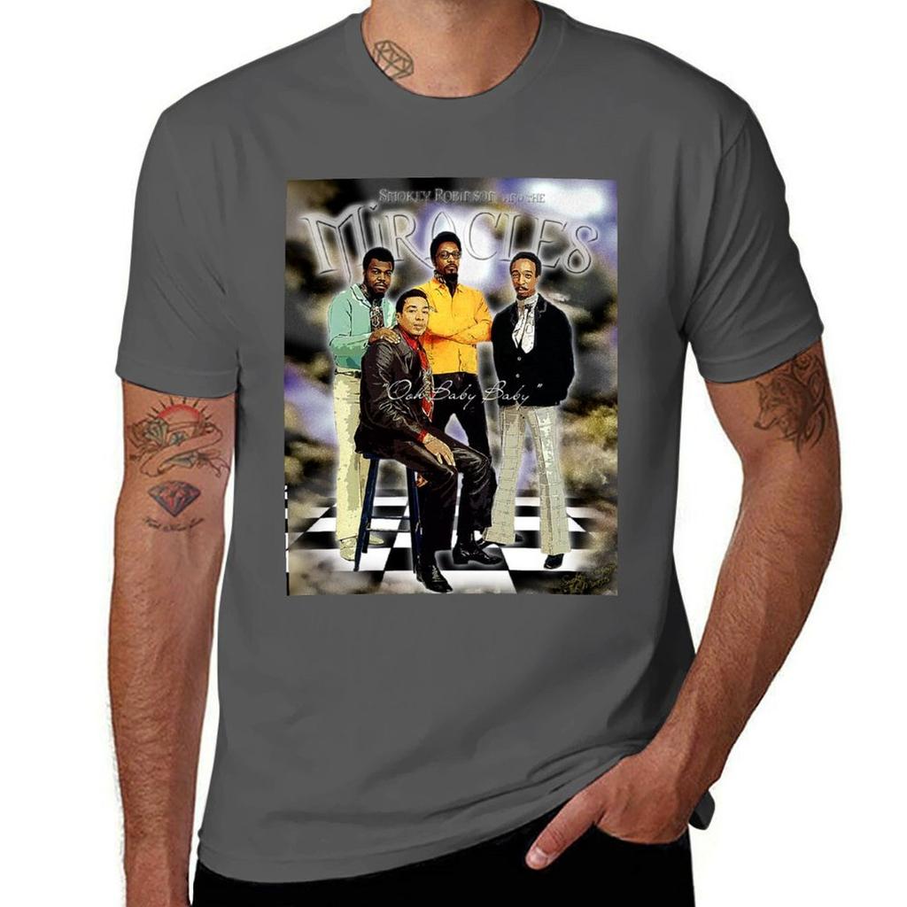 Smokey Robinson The Miracles Ooh Baby Baby D2 Poster Tshirt Casual Basic Street Style Tshirt