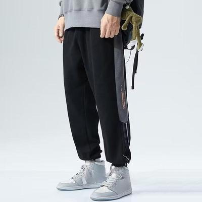 Men's Plus Size Loose Casual Pants Teenagers Containing Cotton Non-Elastic Sweatpants