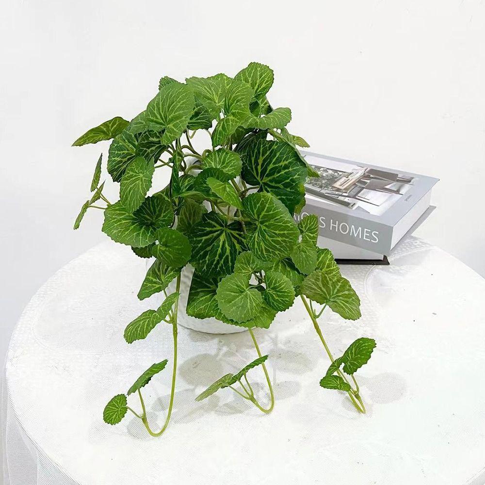 Green Artificial Begonia Leaves Home Decoration Plant Wall Creative Wall Hanging Wreath