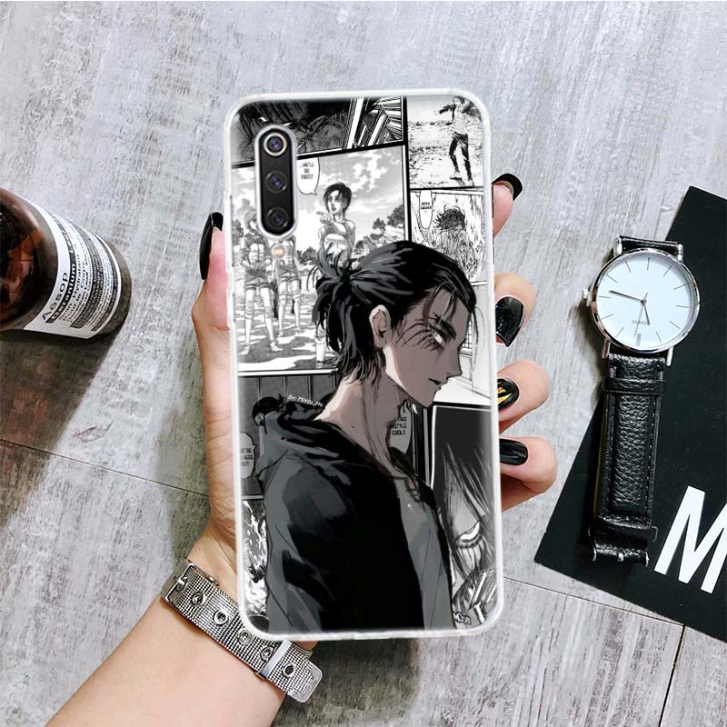 Anime Attack On Titan Eren Phone Case For Xiaomi Poco X3 Nfc F3 M3 F1 Mi Note 10 11 Lite 11T Pro 9 8 CC9 9T 10T 11i A3 A2 A1