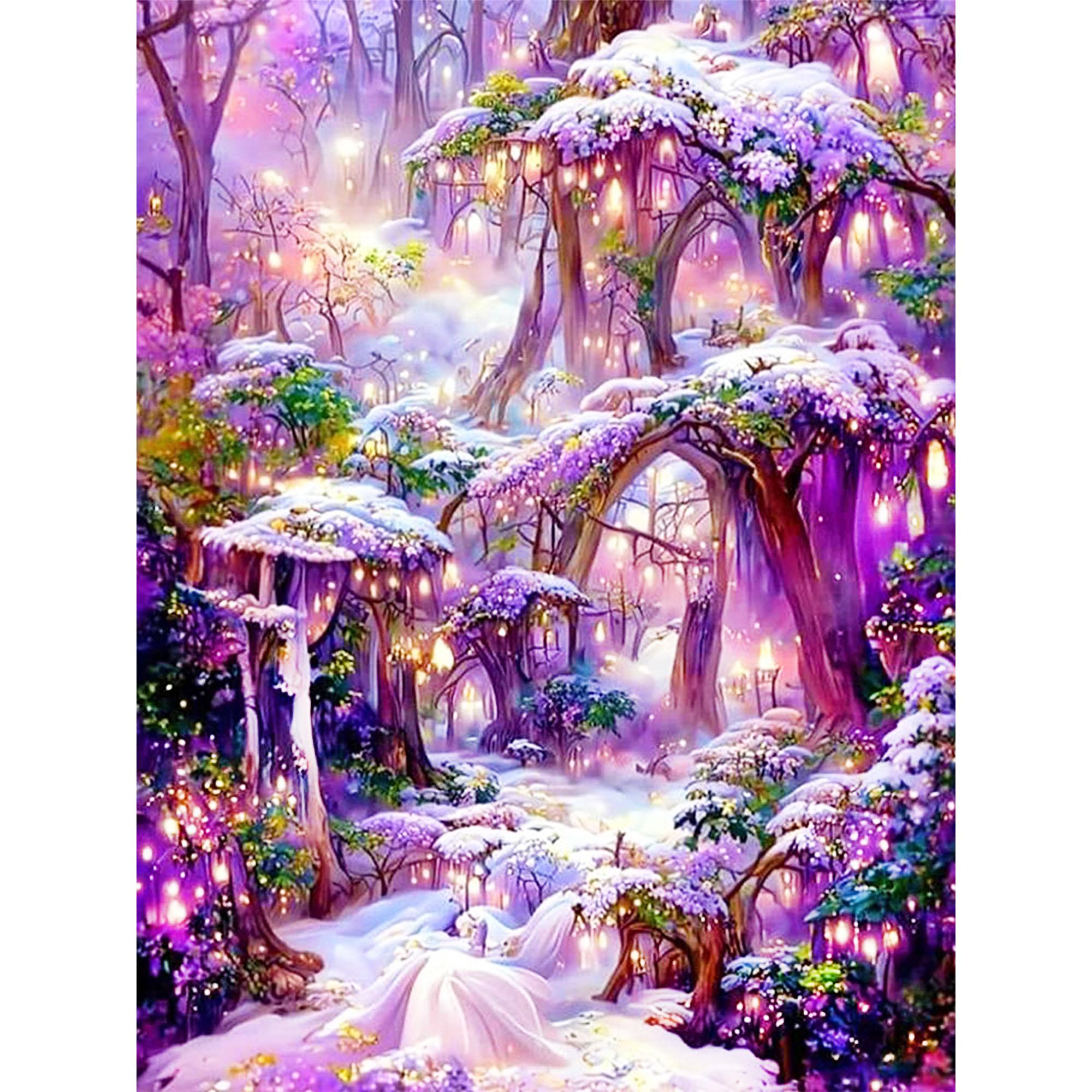 

HuaCan Алмазная картина DIY Kit Ландшафтная картина Полная круглая дрель Мозаичные картины Вышивка Домашний декор 40x50cm