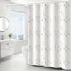 Bunny & Floral Shower Curtain, Polyester, All-Season, Machine Washable With Hooks, Playful Bath Decor