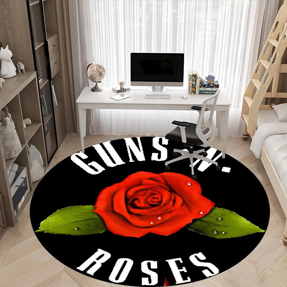 

1pc Guns N RosesChair Carpet for Office, Non-slip, Soft and Durable Office Rug for Interior Decoration, Perfect for Office yy250925144 80cm by 80cm