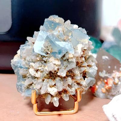 1Pc Metal Arm Display Stand Easel For Gemstone Mineral Home Decor Minerals Fossils Rocks Geode Display Stands Holder