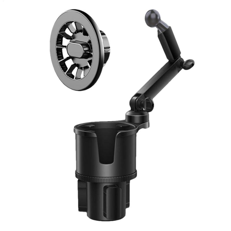 Car Cup Holder with Phone Mount 360 Degree Rotation Magnetic Cell Phone Stand Drink Cup Holder Adapter Phone Stand for Auto