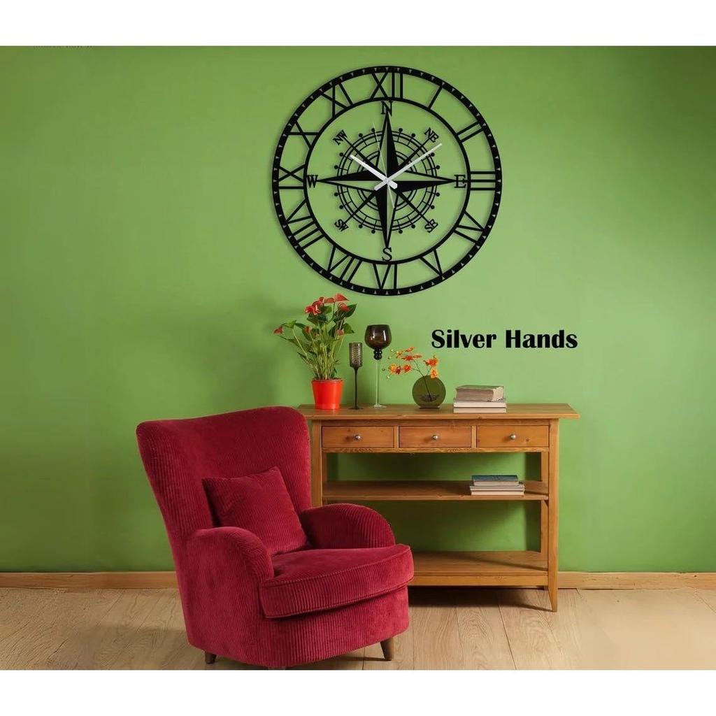 Clock for Living Room, Bedroom, Office, Kitchen, Home and Hall | Antique Fancy Big Size Modern Wall Watch for Home Decor  60CM)