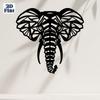 Metal Wall Art Geometric Elephant Sculpture Modern Home Decor Office Gift