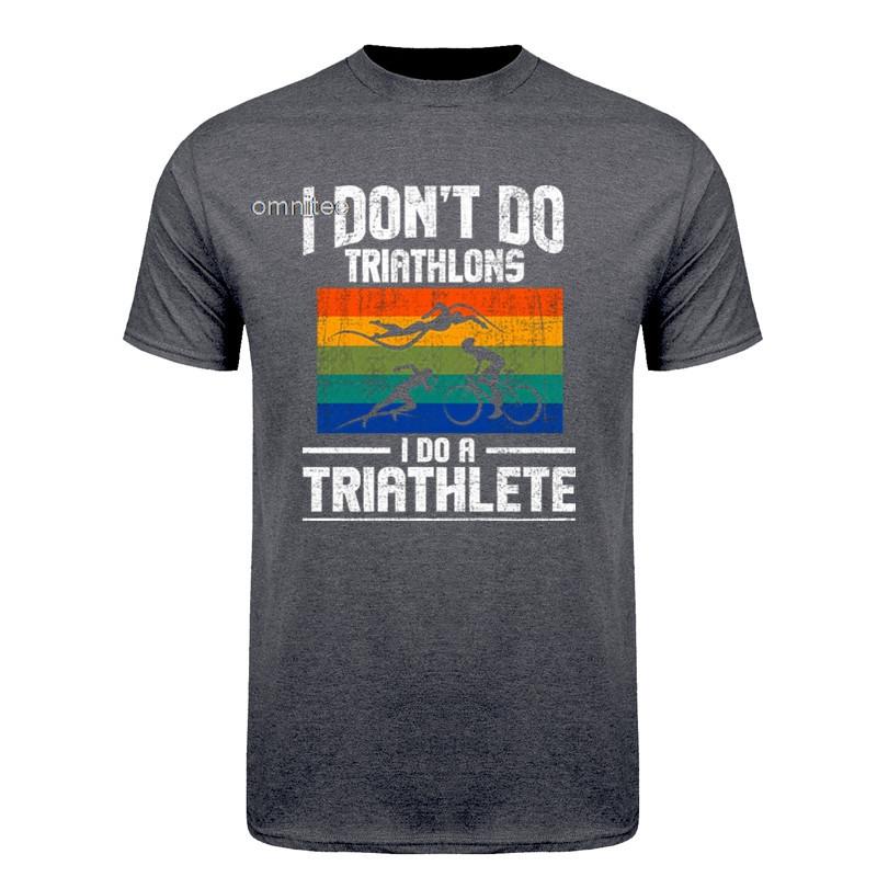 6 Stages of Triathlon T Shirt Unisex Athlete Running Swimming Bicycling TShirt Vintage Print Streetwear Tee Tops HJ023