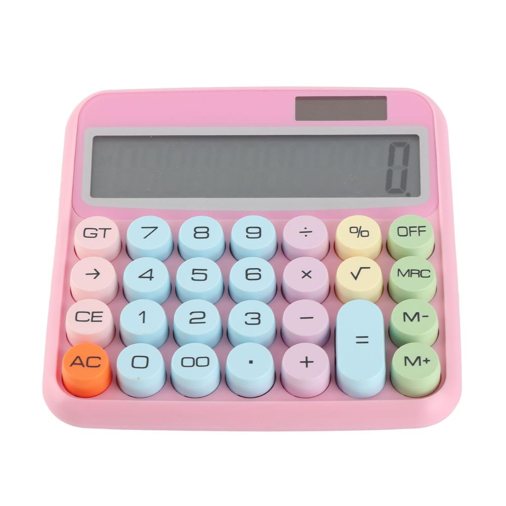 12 Digit Colorful Calculator Mechanical Keyboard Calculator Electronic Desktop Calculator for Home School