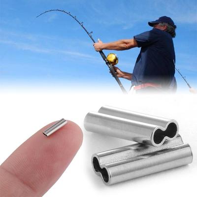 Oval High Quality Stainless Steel Line Crimping Sleeves Double Copper Tube Fishing Wire Tube