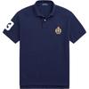 Polo Logo Print Casual Short Sleeve Polo Shirt Men Polo Shirts Navy-Blue 710935534002