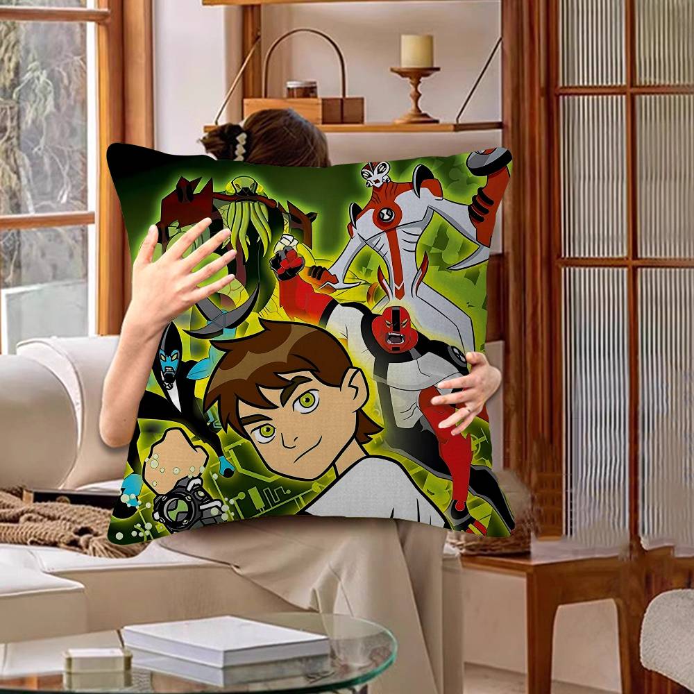 American Science Animation B-Ben 10 Cushion Cover Inches Farmhouse Decor Home Throw Pillow Covers For Couch Decorations