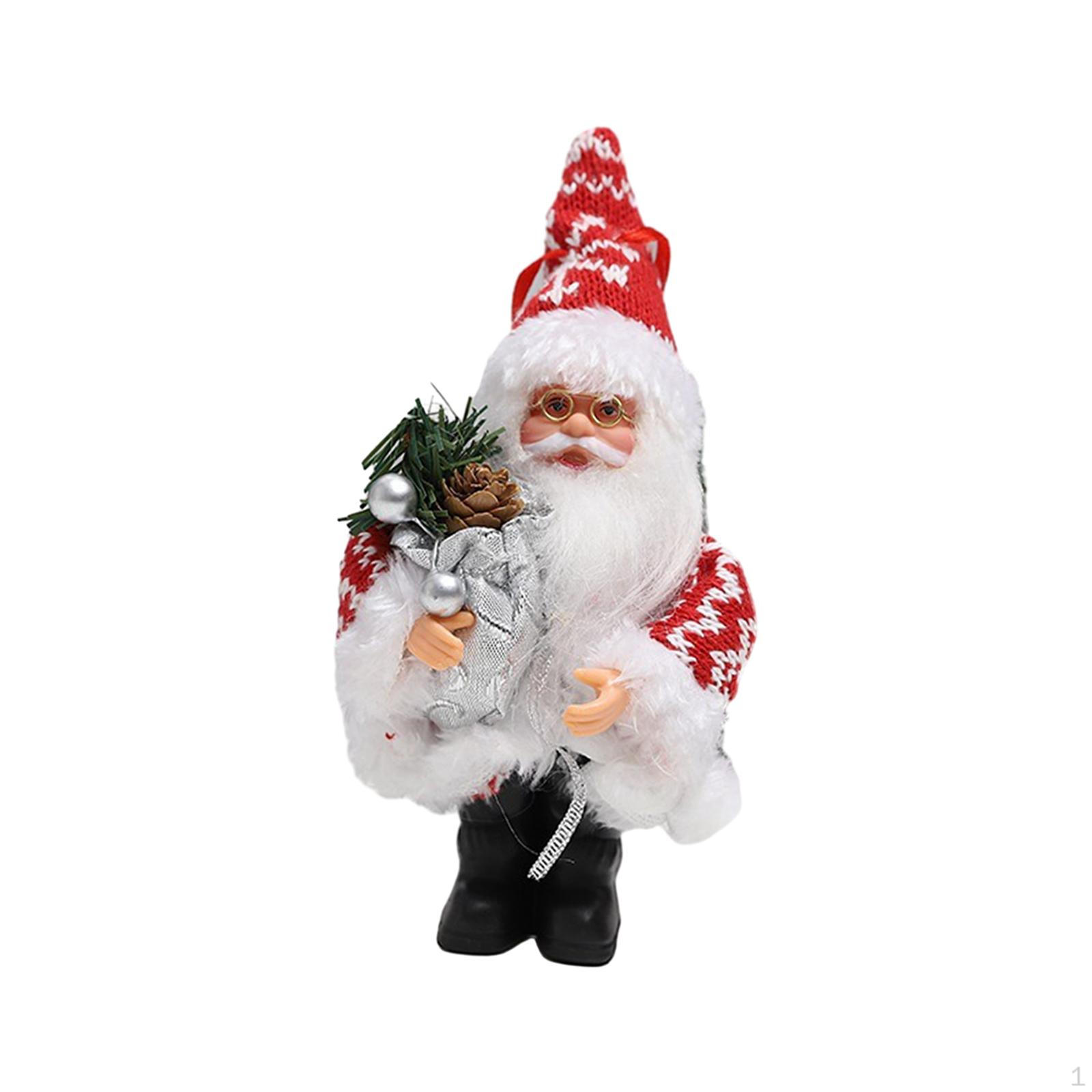

Christmas Hanging Decoration, 7.5 Inch High Santa Claus Doll, Vivid Appearance with Lanyard, Home Style E