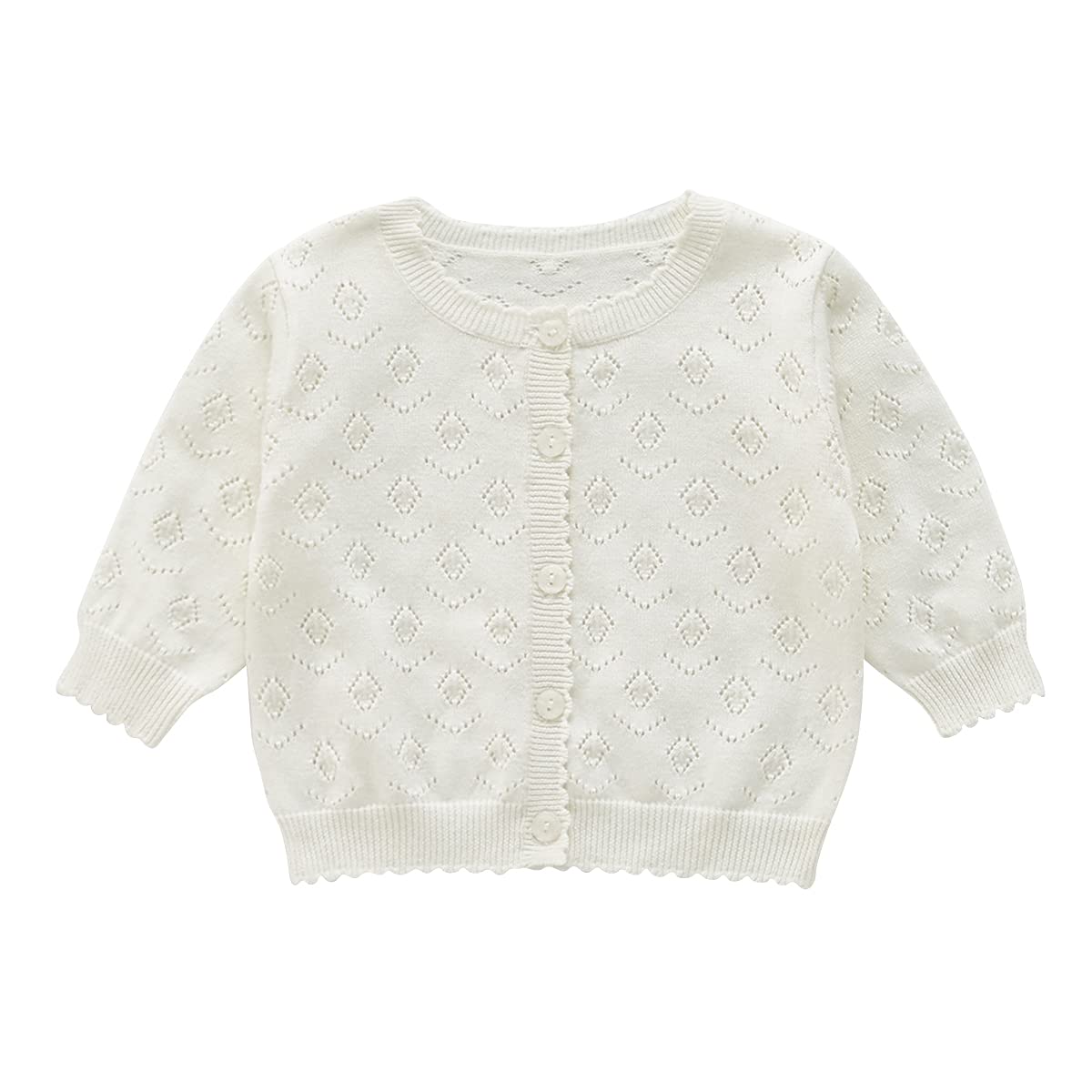 

Famuka Детский длинный однотонный открытый свободный Идеально для детского праздника, защиты от солнца, холода и кондиционера Размеры Кардиган, Болеро для девочек, Рукав, Хлопок, белый