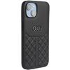Audi Echtes Leder iPhone 14 / 15 / 13 6.1 Schwarz/Black Hardcase Au-Tpupcip14-Q8/D1-Bk