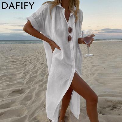 Abiti casual con collo a polo a maniche lunghe con stampa tinta unita primavera estate moda donna
