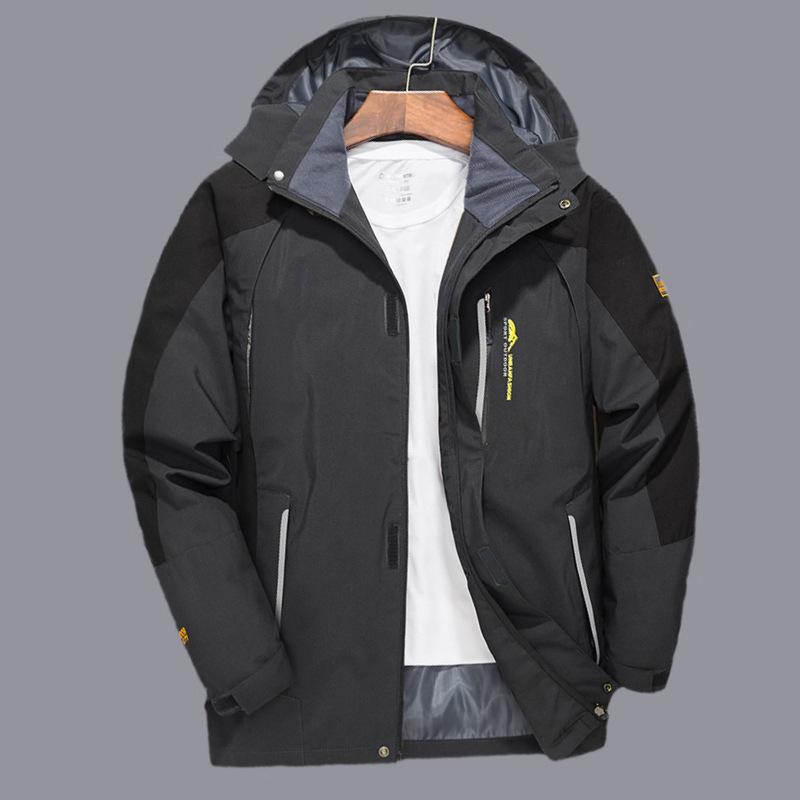 Jaqueta de caminhada impermeável masculina, tamanho grande, corta-vento, corta-vento, acampamento, caça, corrida, trekking, pesca, casaco masculino, ar livre