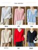 Women's 100% Pure Wool V-Neck Lace Long Sleeve Loose Sweater - Autumn/Winter 2025 Collection