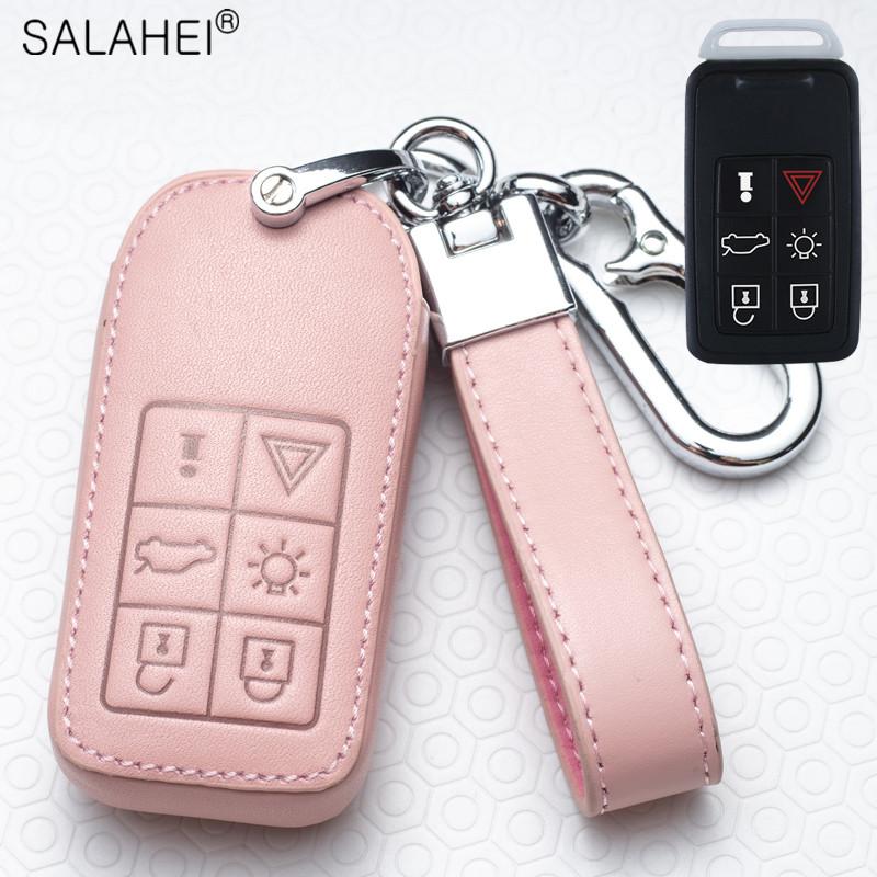 Leather Car Key Case Leather For Volvo C30 Xc40 Xc60 Xc90 S60 S70 S80 S90 Xc90 - V50 V90 S40 D5 T5 T6 Keychain Bag