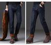 Herren Jeans mit Plus-Samt und geradem Bein für Herbst/Winter - Vielseitige Business- und Freizeitkleidung für Männer mittleren und höheren Alters