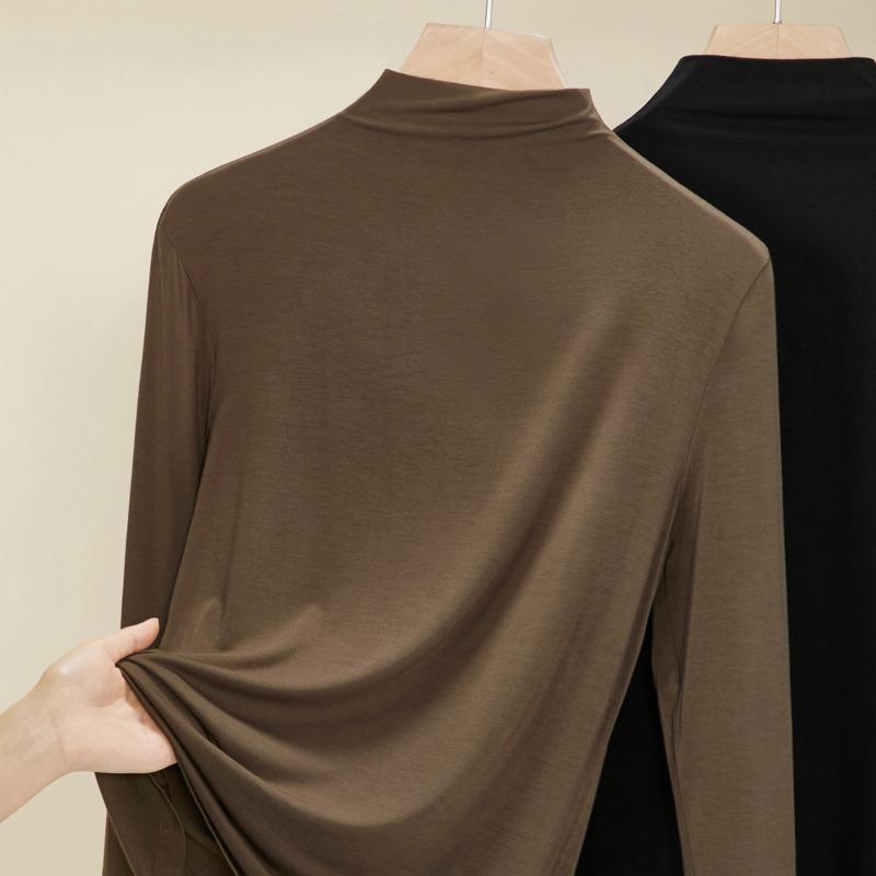 Semi-turtleneck Lenzing Modal Bottoming Shirt Women's Summer with a New Shirt Beautiful Top
