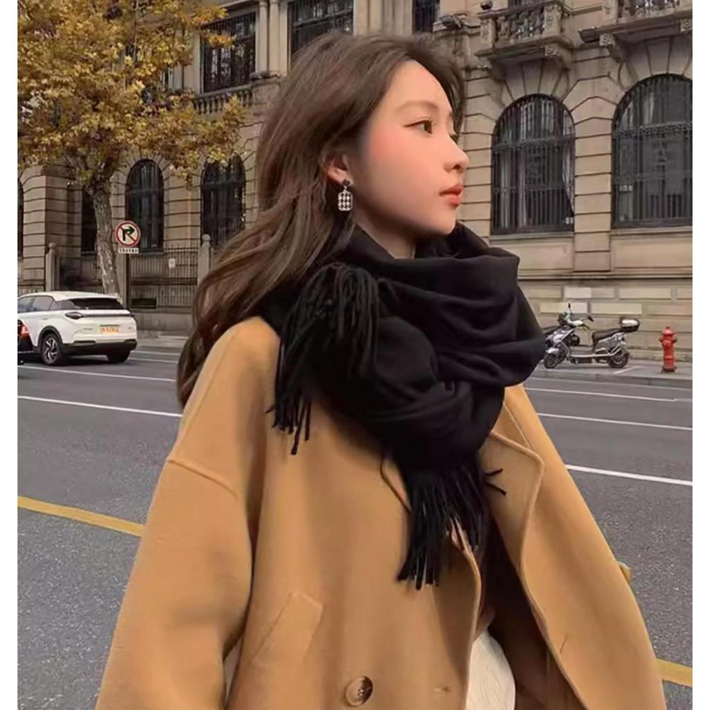 Used Ships Within 24 Hours] Muffler for Women, Soft Scarf for Spring and Winter, Stylish Thick Plain Large Scarf, Thick for Students, Birthday Gift,