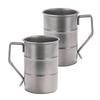 Set of 2 Stainless Steel Drinking Cup for Beverages Large Capacity Water Cup Industrial Style Oil Barrels Shape Beer Mug