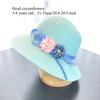 Girls 2Pcs Straw Hat Solid Color Outdoor Travel Sun Hat Floral Fisherman Style Children'S Fashion Accessory For Girls