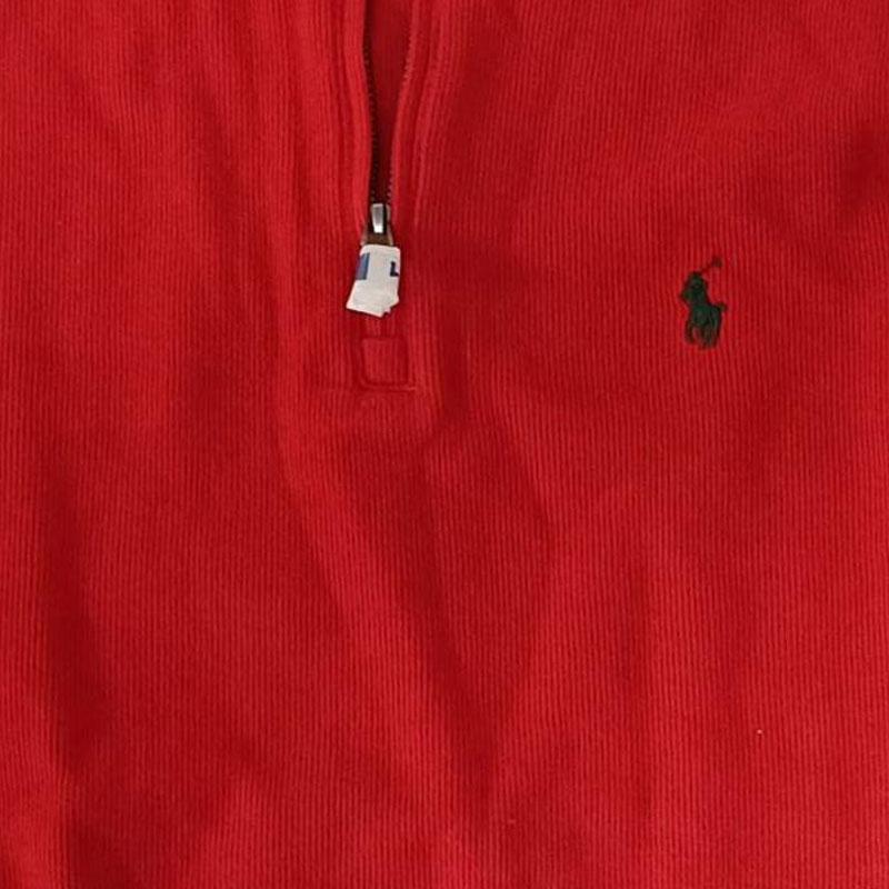Polo Ralph Lauren Sweatshirt Ss24 Einfarbig Stehkragen Halbreißverschluss Langarm Kinder Oberteile Rot 323953023-006