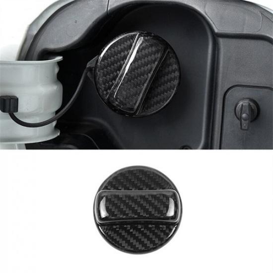 Gloss Carbon Fiber Car Side Fuel Tank Cap Sticker Cover For Honda Black
