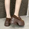 Fashion Womens Loafers Shoes All-Match Female Footwear Clogs Platform Slip-on Summer New Comfortable Dress Creepers Spring Lace-Up