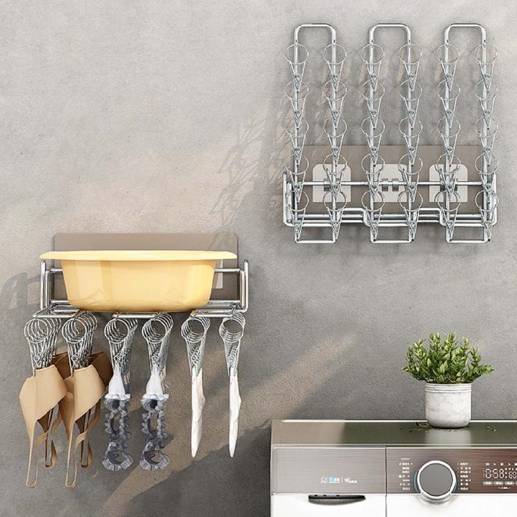 Wall Mounted Sock Hanger Stainless Steel Folding Drying Rack for Towel Underwear