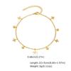 Vnox Elegant Colored Zircon Anklets For Women Stainless Steel Dainty Stone Accessories Chain Anklets Summer Style Jewelry Beach