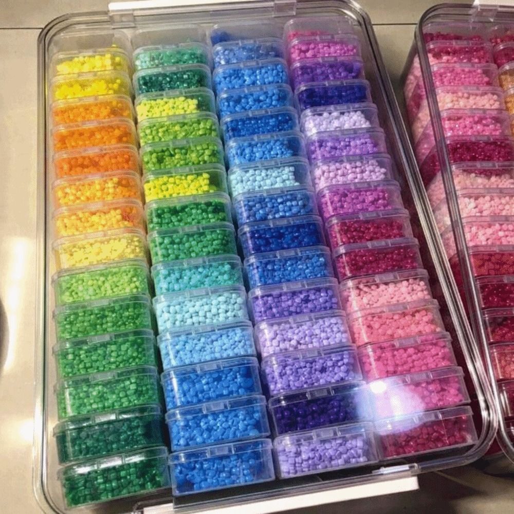 Transparent Perler Beads Storage Box Plastic Jewelry Container Beads Storage Box  DIY Crafts