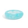 Fashion Fresh Gradient Texture Resin Bracelet Geometric Irregular Alloy Bangle for Women