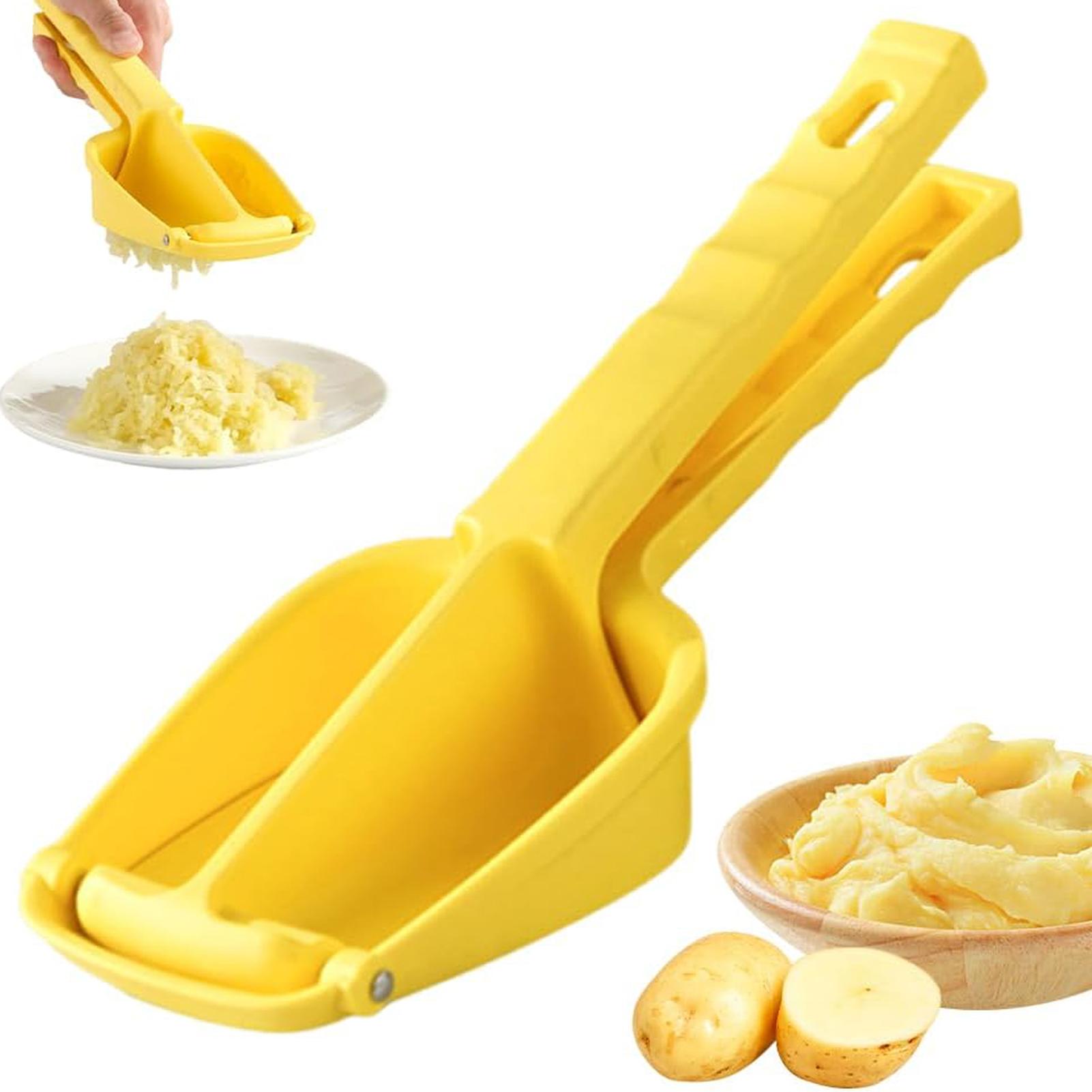 New Portable Mashed Potato Masher Stainless Steel Potato Hand Masher Kitchen Cooking Mashing Tool Sturdy Potatoes Smasher жёлтый