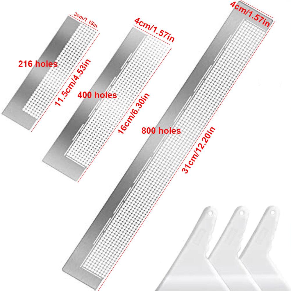 3Pcs Diamond Art Ruler 400 800 1020/216 400 800 Blank Grids Diamond Mesh Round Dot Drill Alignment Art Tool Drawing Tools