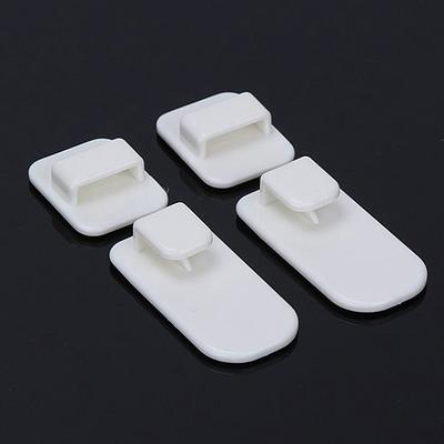 Conjunto de 2 Pares de Ganchos Adesivos Para Ar Condicionado, Controle Remoto de TV, Cabide Forte de Plástico, Porta-Chaves de Parede, Suporte, Organização Doméstica