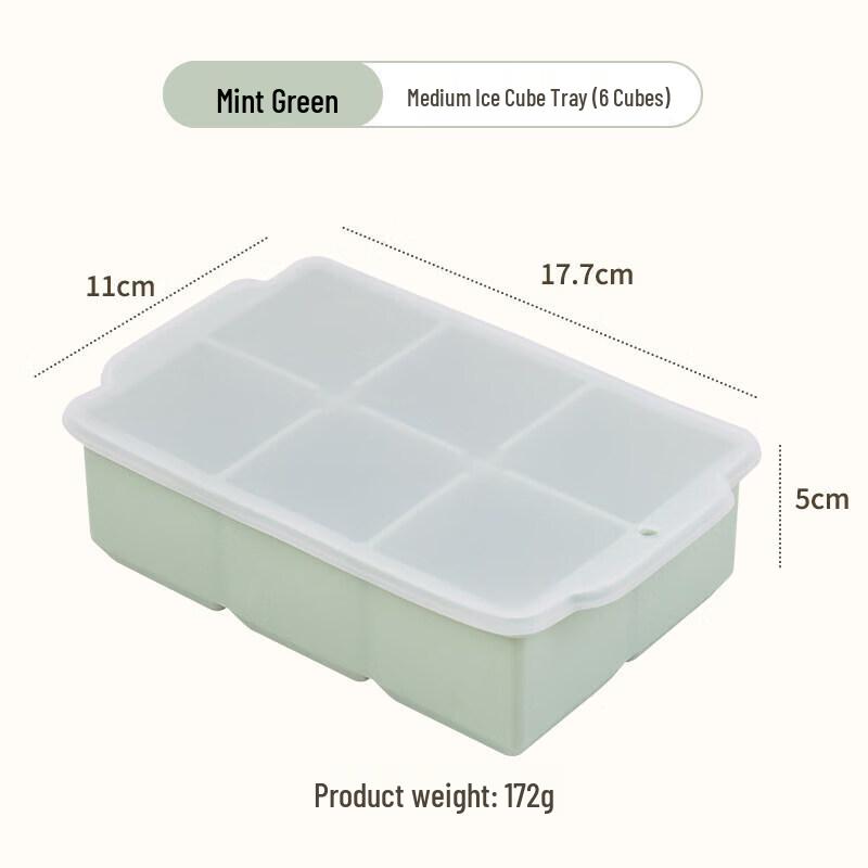 Large Silicone Ice Cube Tray with Lid