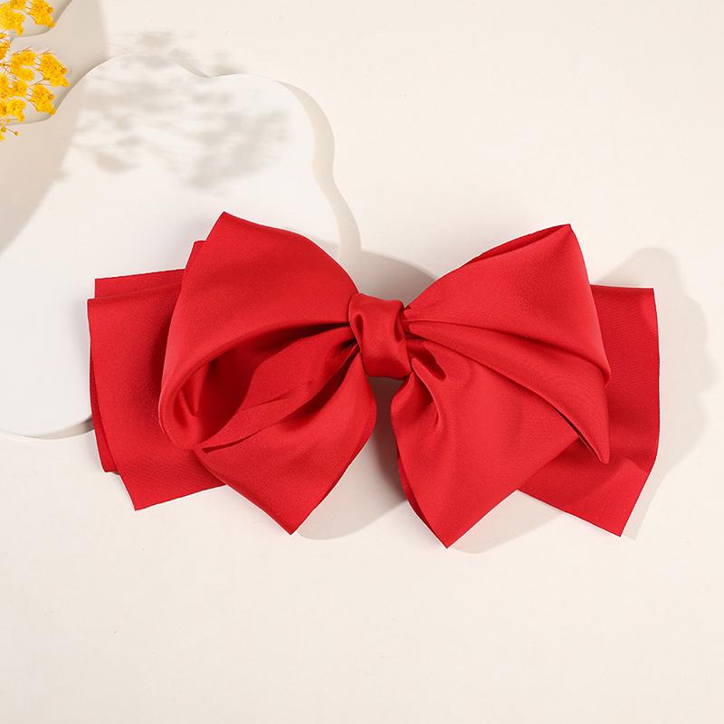 Oversized Big Bowknot Satin Hair Clips For Girls Sweet Korean Ribbon Spring Clip Bow Hair Clip Women Hairpins Hair Accessories