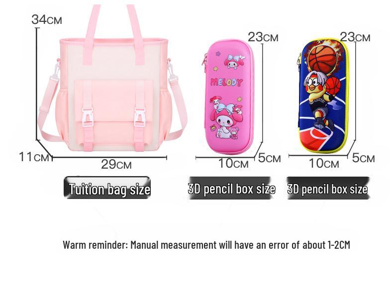 Large Capacity Cute Melody Schoolbag for Primary Students, Girls & Boys, Grades 1-6